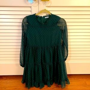 Girls Mayoral deep Green Party dress, size 14.